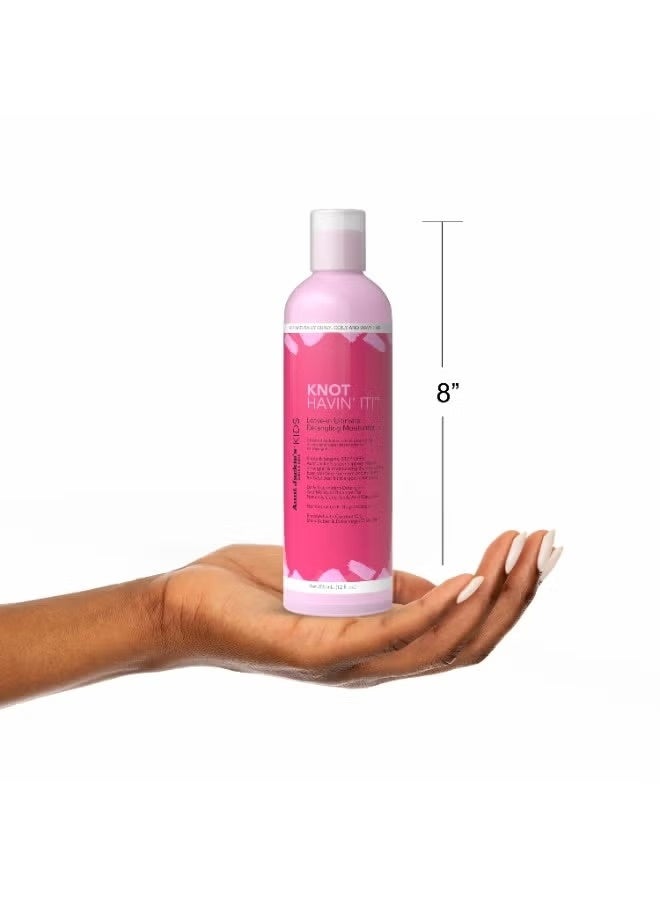 Aunt Jackie's Kids Knot Havin’ It Leave-In Detangler & Moisturiser 355ml | For Naturally Curly Coily Wavy Hair | No Mineral Oil No Petrolatum - Image 5